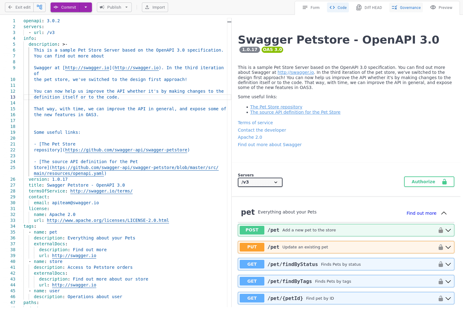 OpenAPI Code Editor