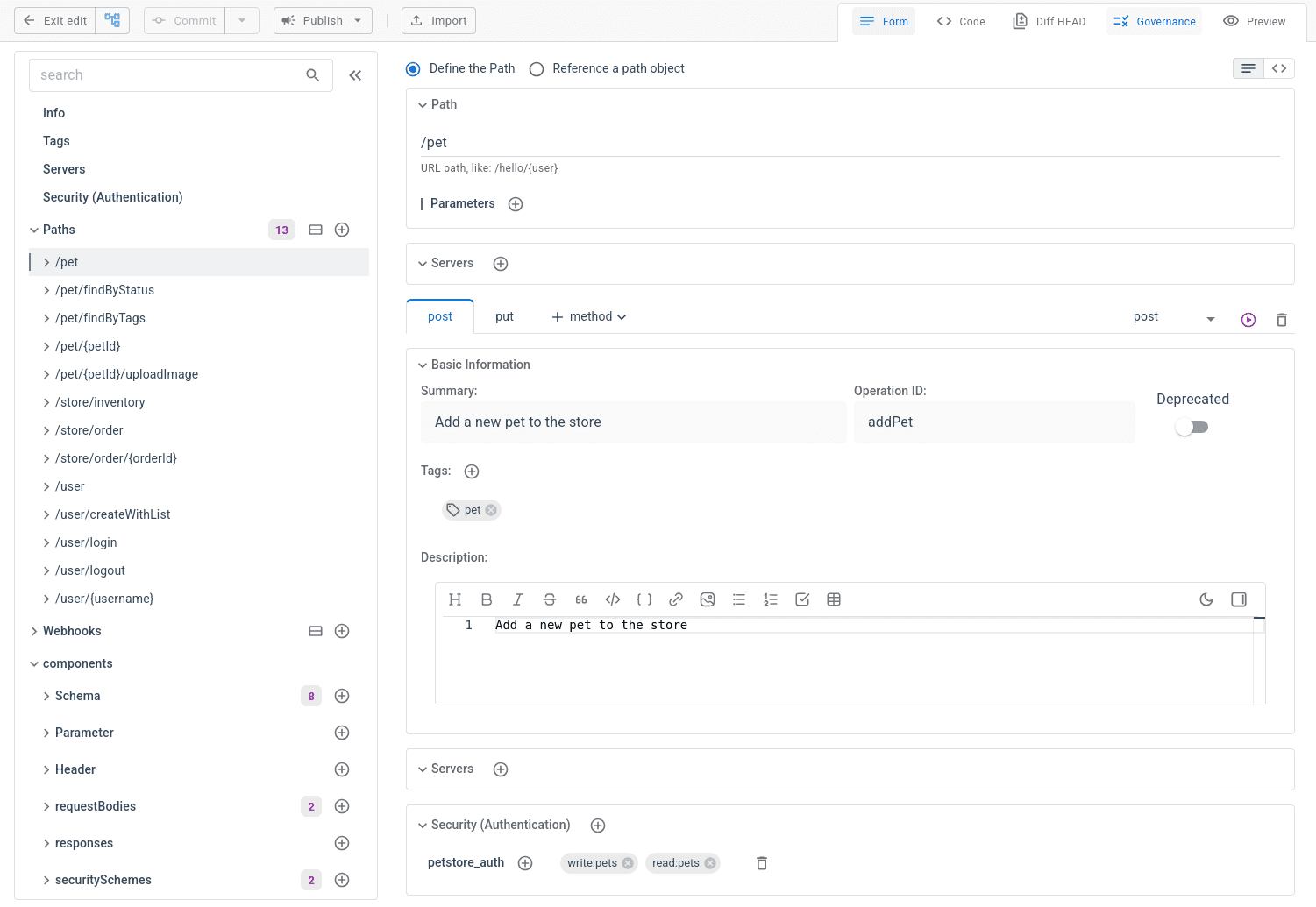 OpenAPI Form Editor