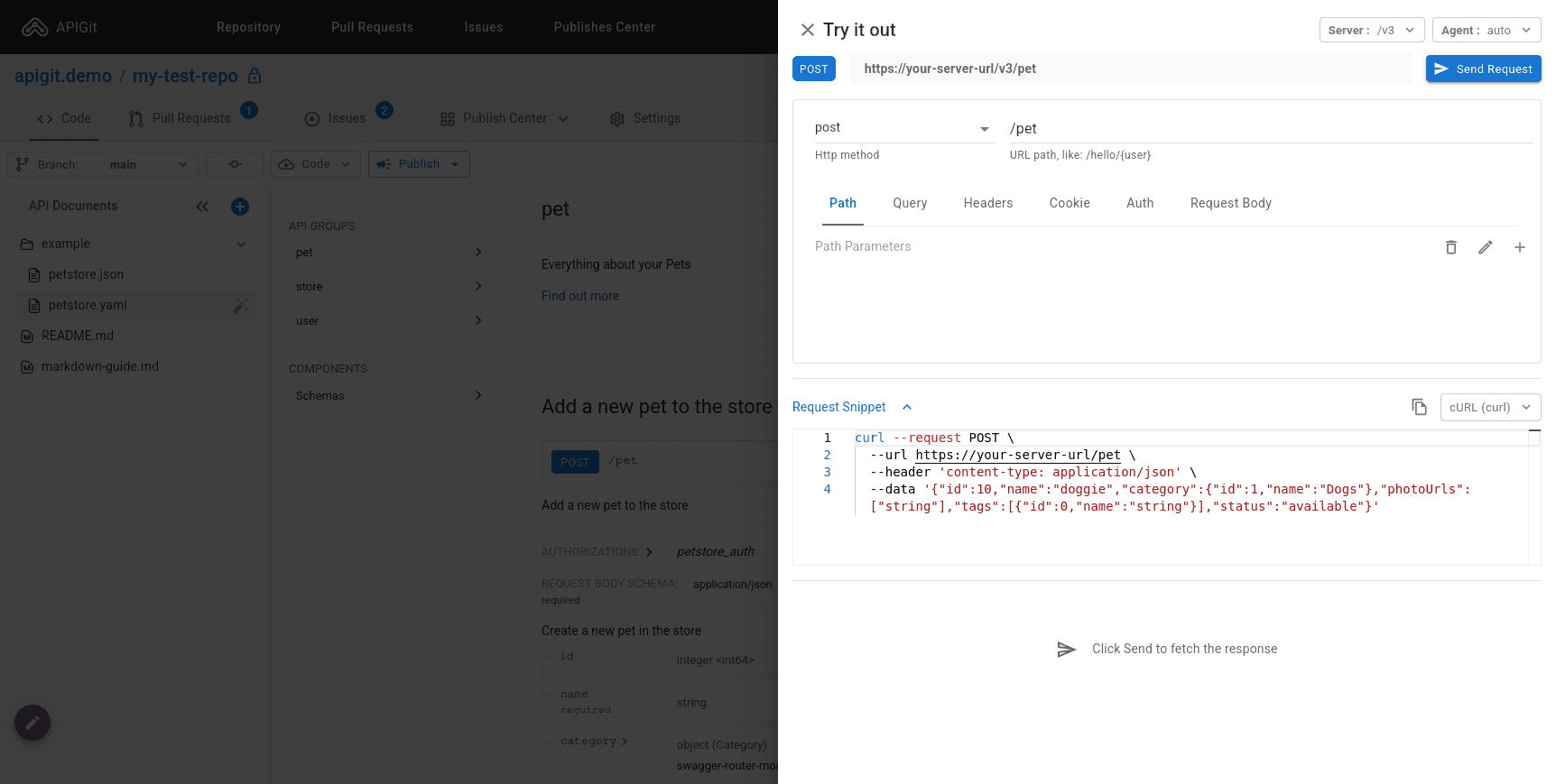 API Spec - Try it out