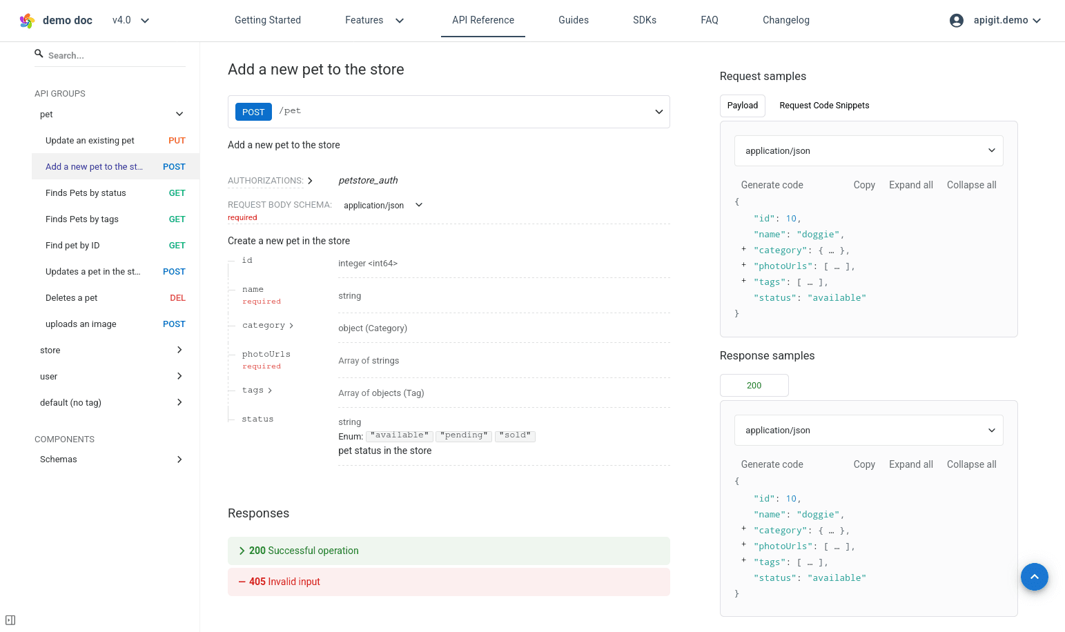 API Document main