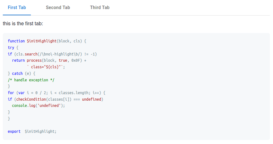 markdown Tab