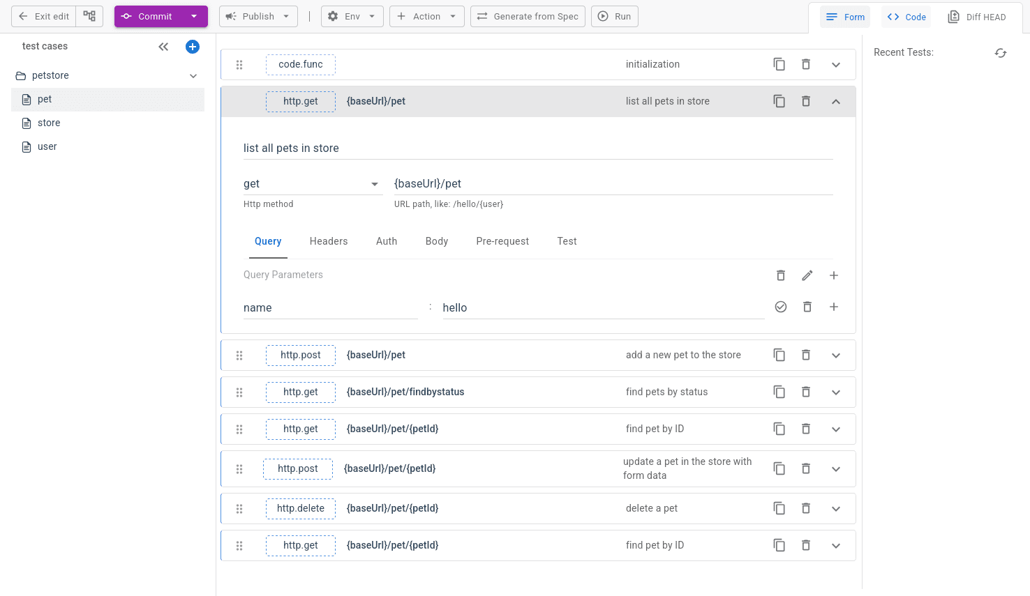 API Testing Form