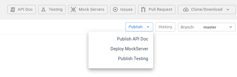 API Publish Button