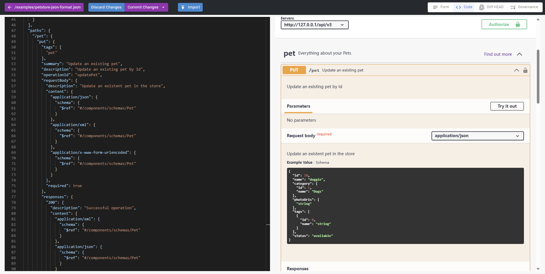 First Api in Swagger UI paths
