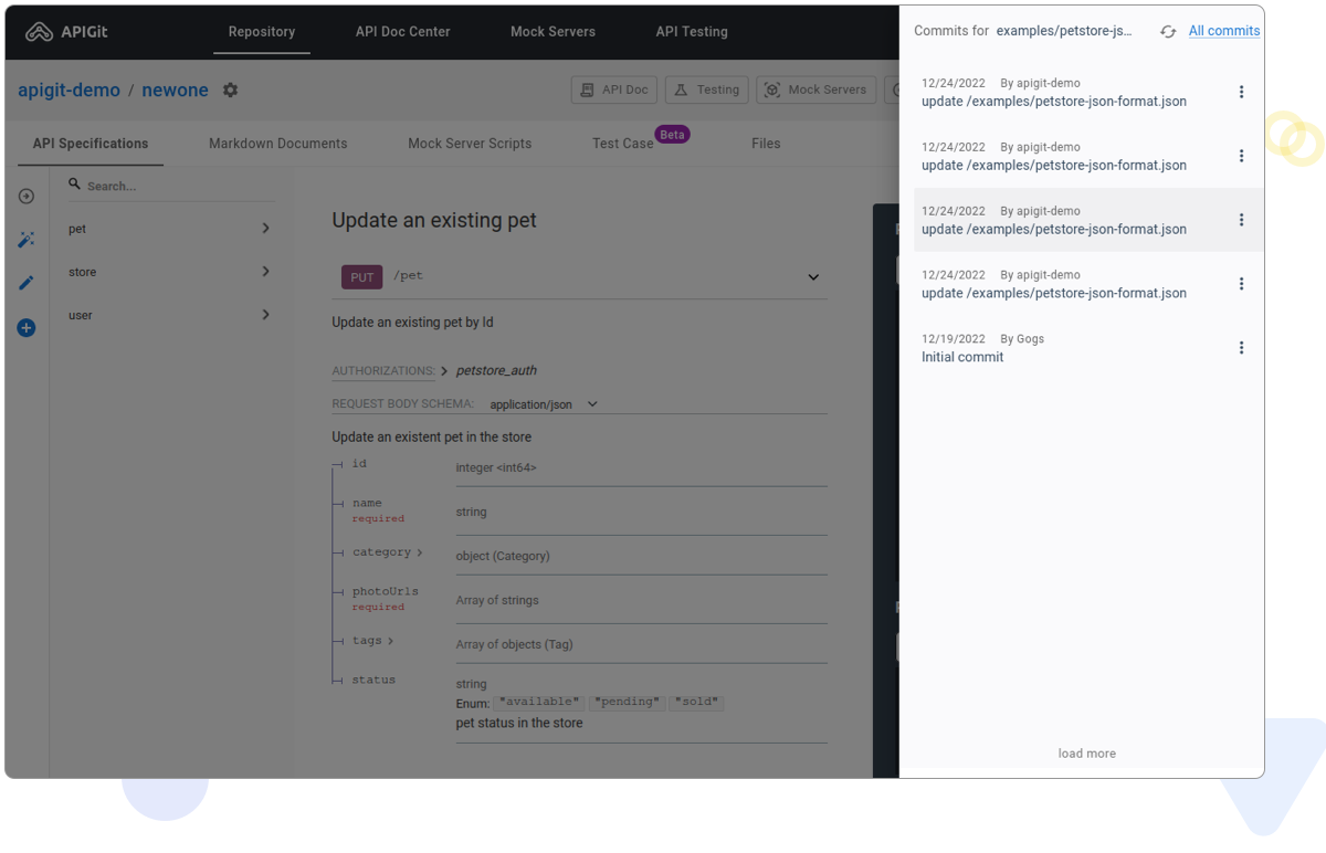 api changes