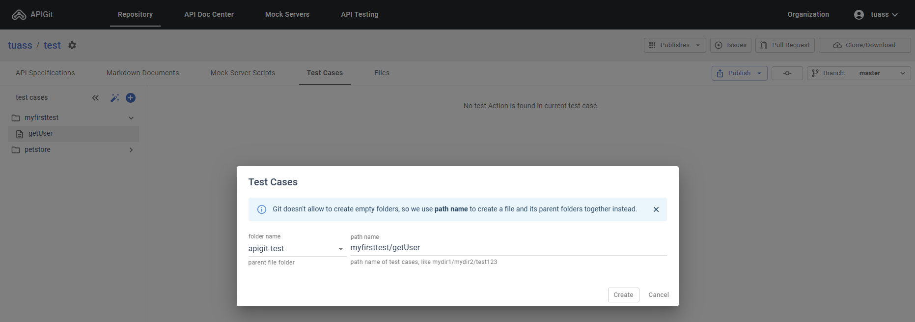 Create an api testing
