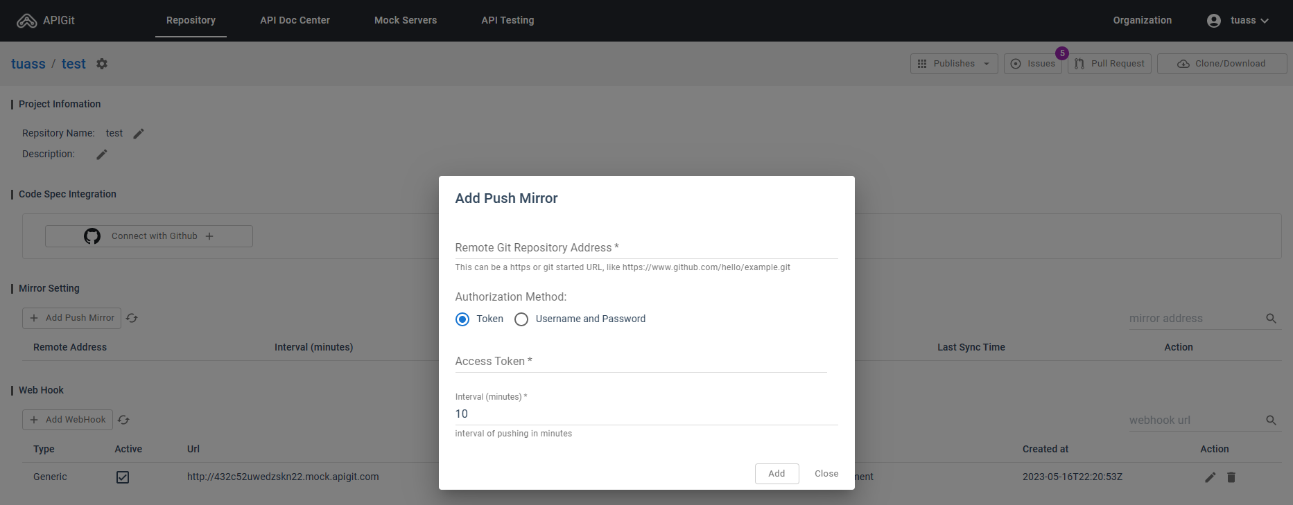 upstream-push-mirrors-add
