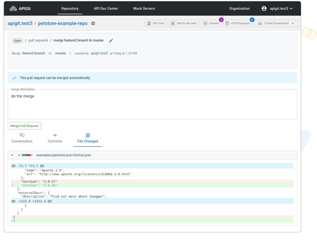 pull request detail