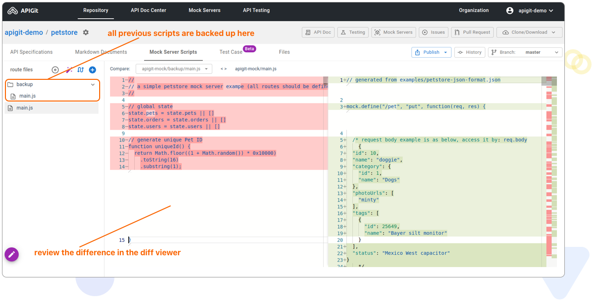 automatic generation of mock server dialog